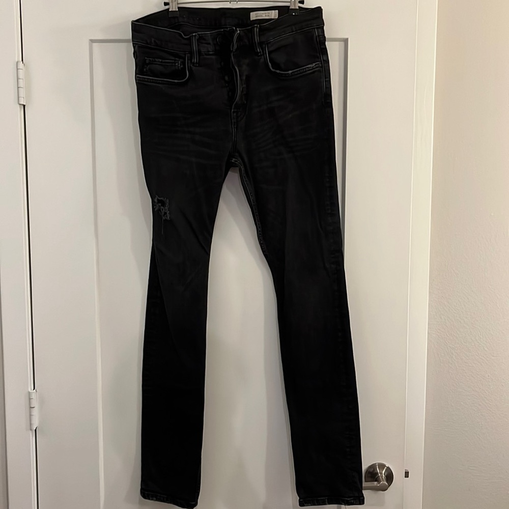 All Saints Cigarette Black Jeans. Waist size 32.